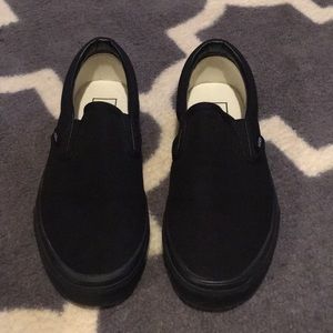 Black vans slip ins size 7.5 women’s